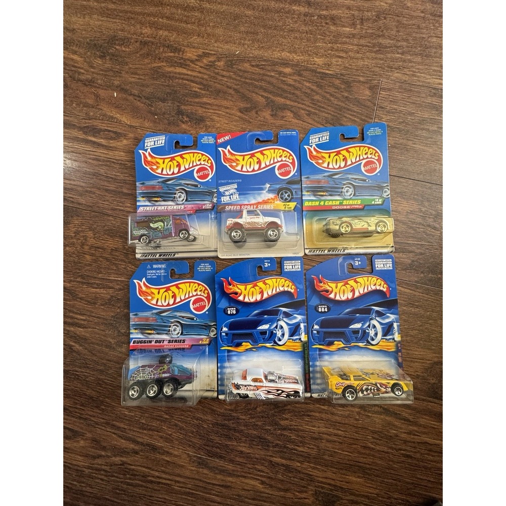 Hot Wheels Lot of 6 1997-2001 Street Art Speed Spray Dash 4 Cash Buggin Out